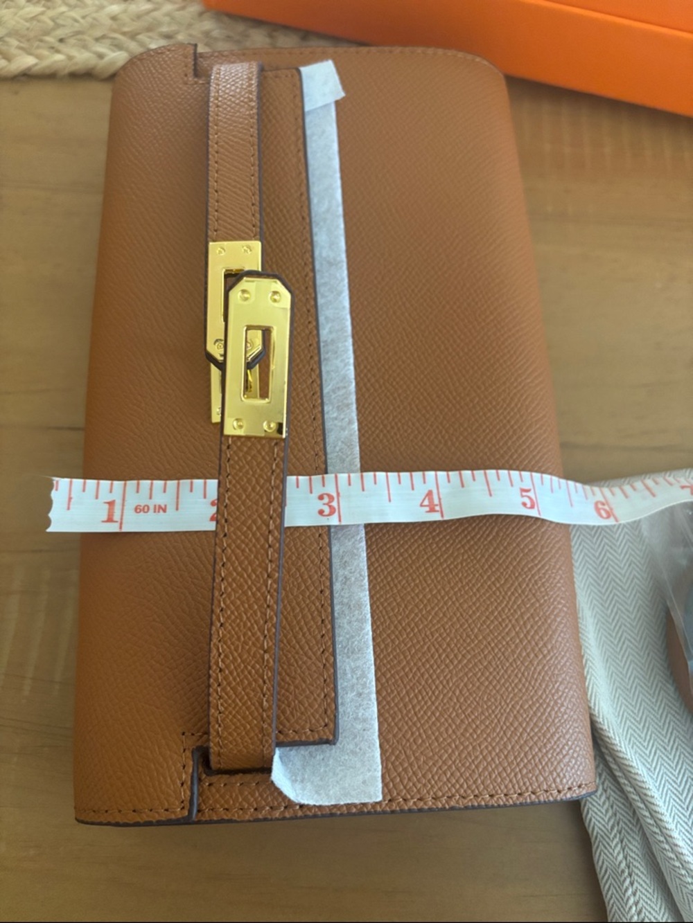 Brown Leather Wallet bag/with strap - Picture 8 of 8